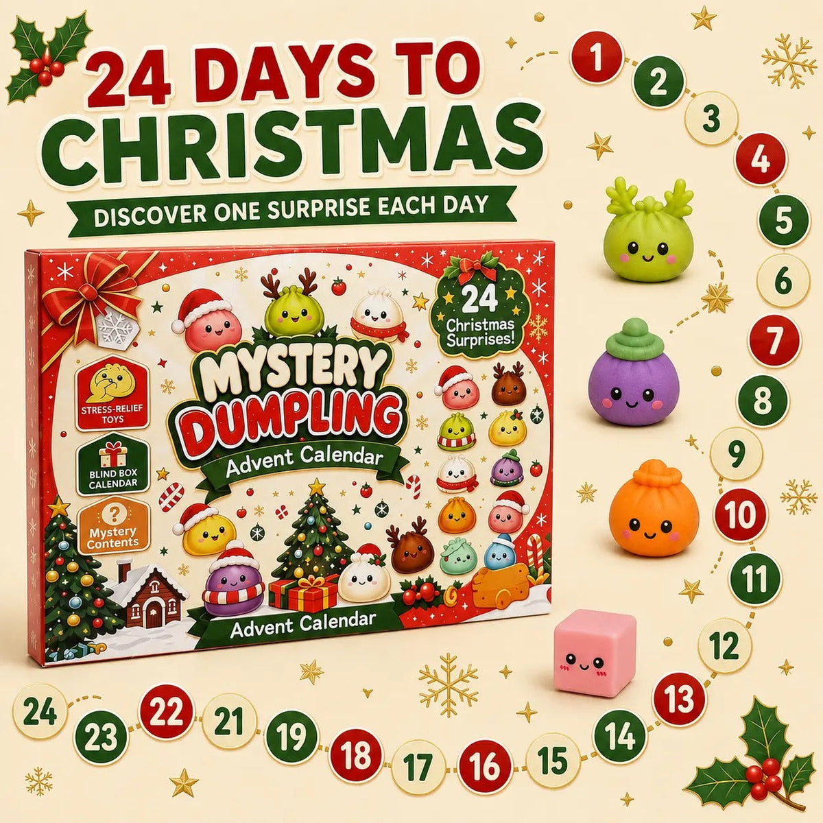 Cute Christmas stress relief toys,A must-have gift for self-consumption