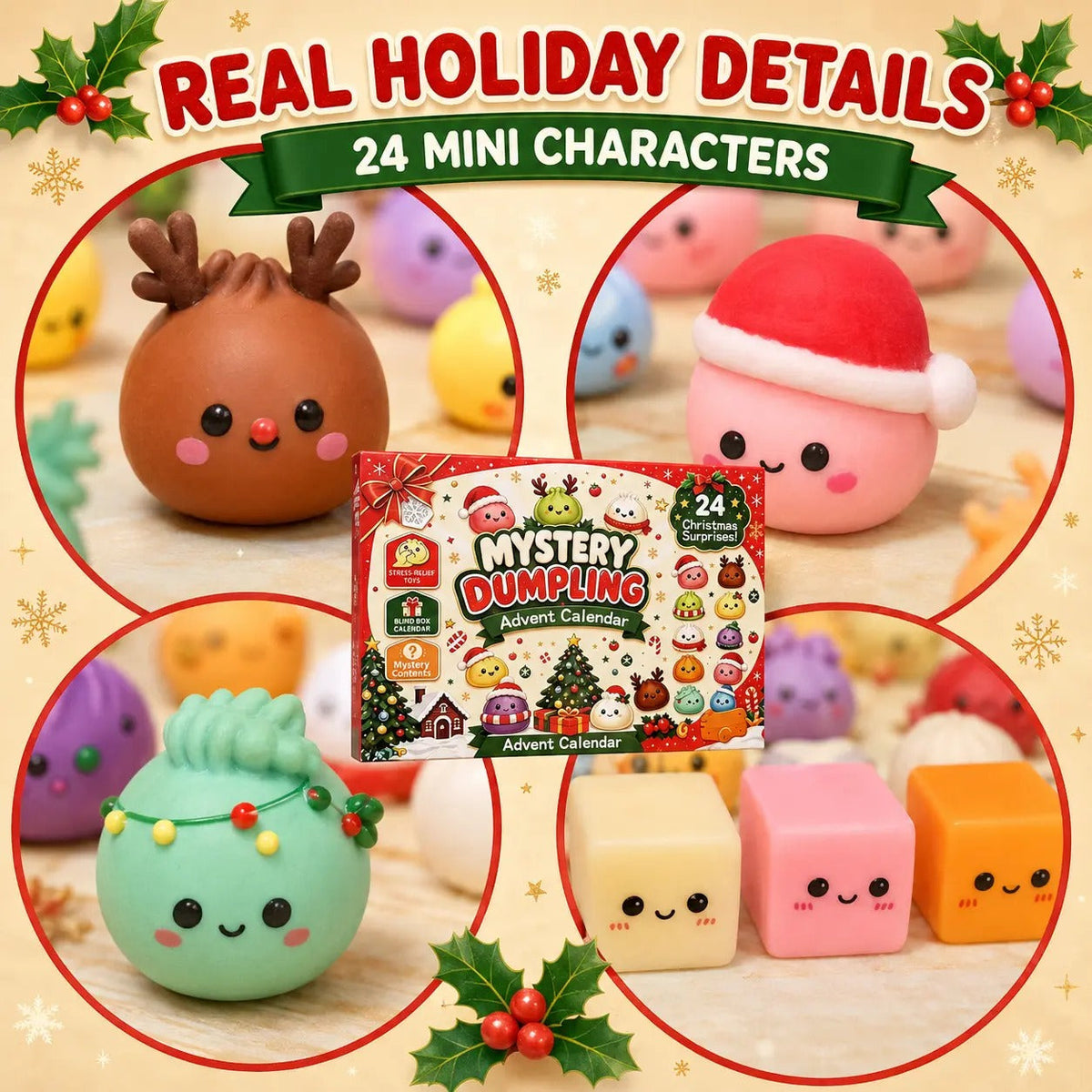 Cute Christmas stress relief toys,A must-have gift for self-consumption